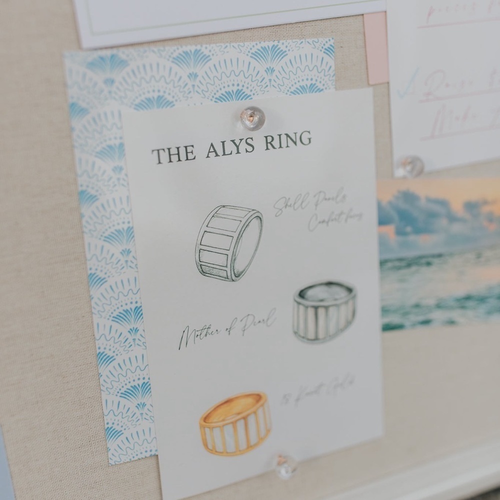 The Alys Mother of Pearl Ring Size 7 - Picture 3 of 3